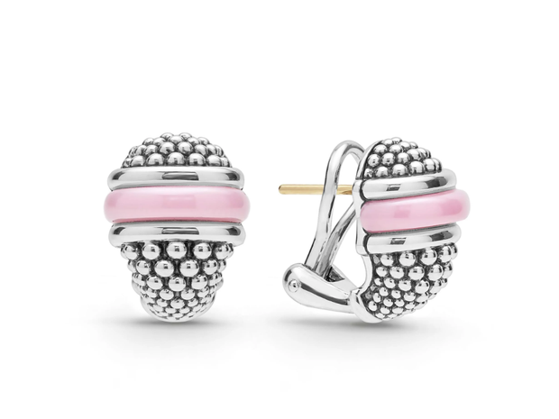 LAGOS Pink Ceramic Silver Earring