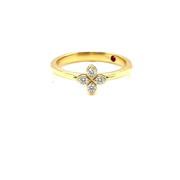 Roberto Coin 18k Yellow Gold Flower Ring