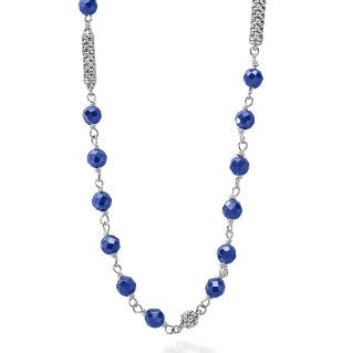 LAGOS Sterling Silver Ultramarine Ceramic Beaded Necklace