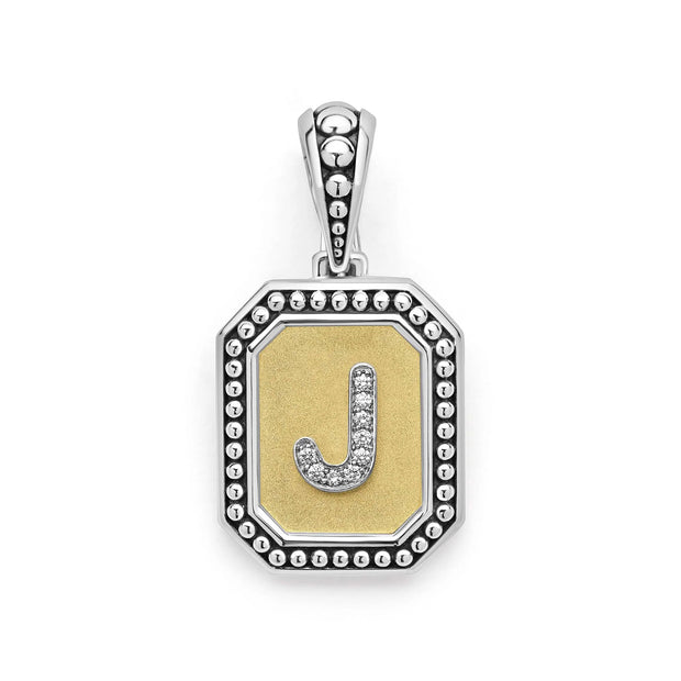 LAGOS Octagon Diamond J Initial Charm