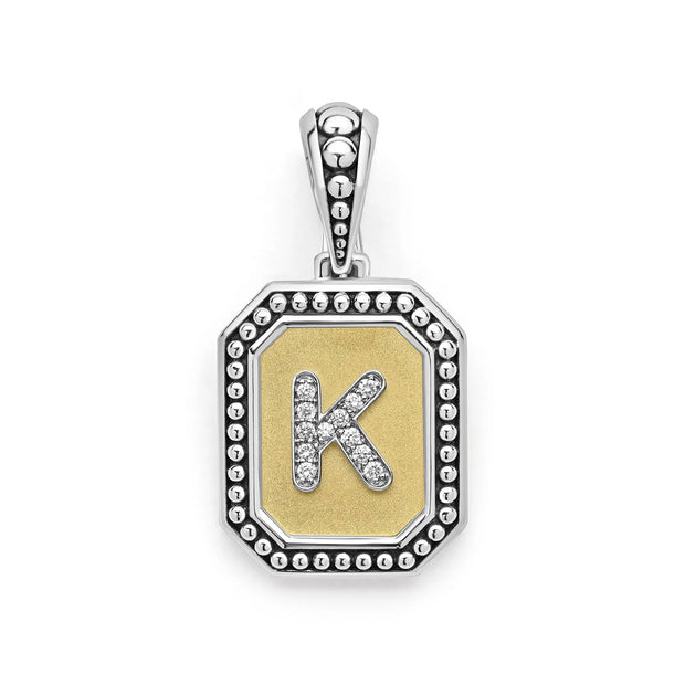 LAGOS Octagon Diamond K Initial Charm