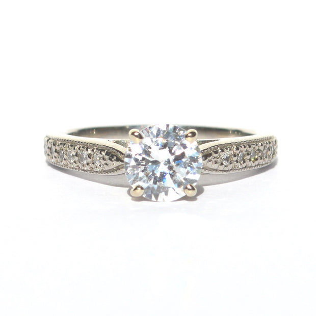 Palladium Diamond Engagement Ring