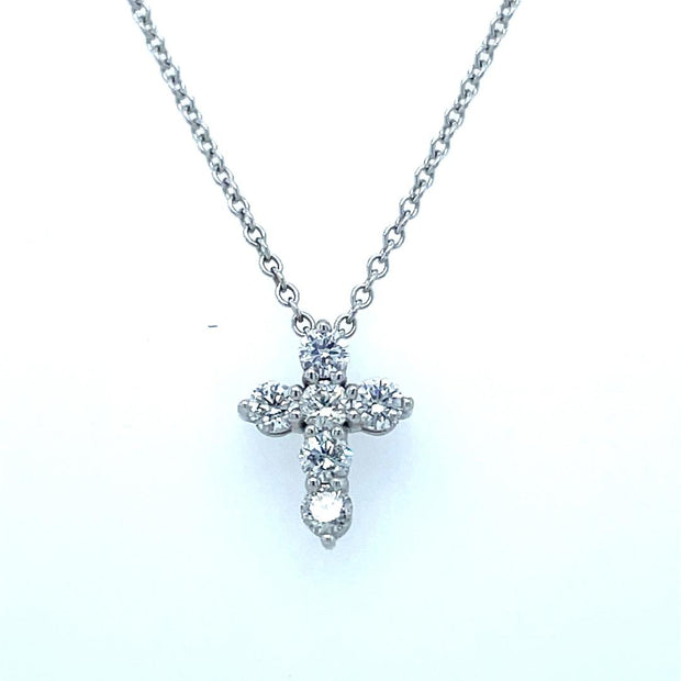 White Gold Diamond Cross