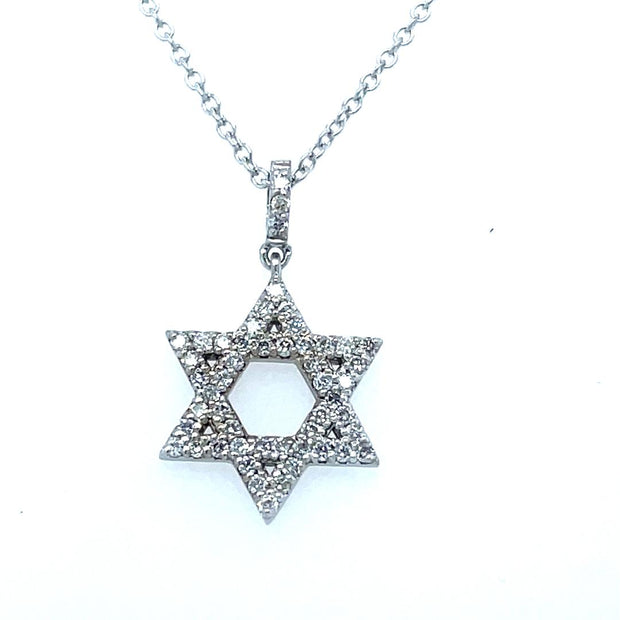 White Gold Magen David Pendant