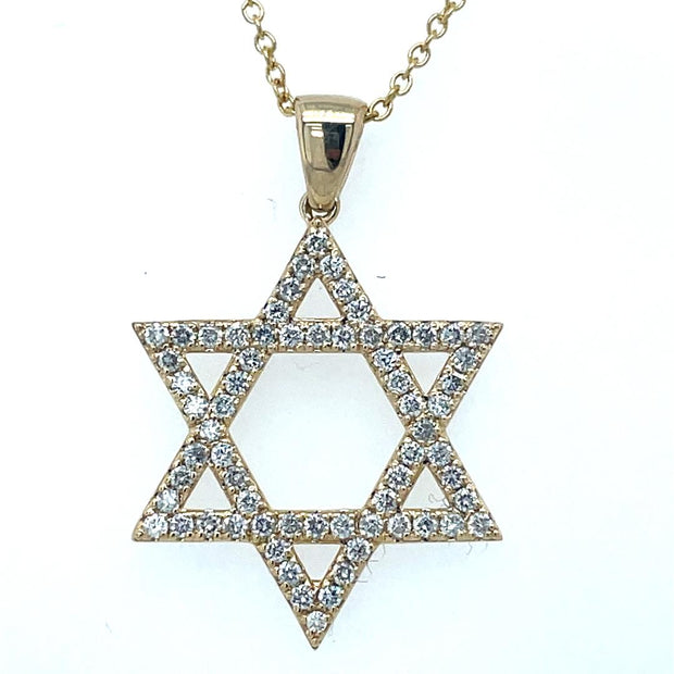 14k Yellow Gold Diamond Pendant