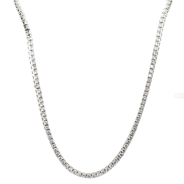 14K White Gold Lab Grown Diamond Tennis Necklace