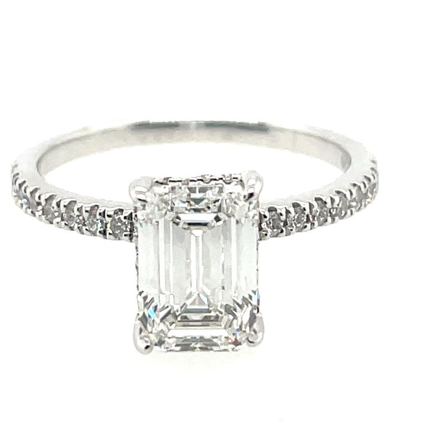 Private Label 14K White Gold Lab Grown Diamond Engagement Ring