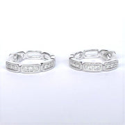 14K White Gold Gabriel & Co. Diamond Hoop Earrings