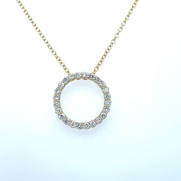 14k Yellow Gold Diamond Pendant