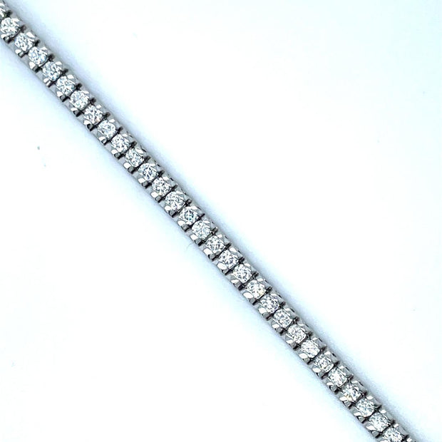 14K White Gold Diamond Bracelet