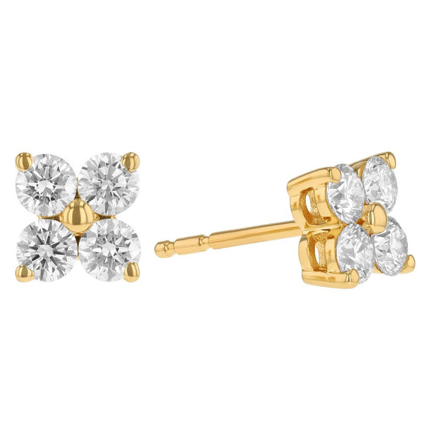 Diamond Cluster Earrings