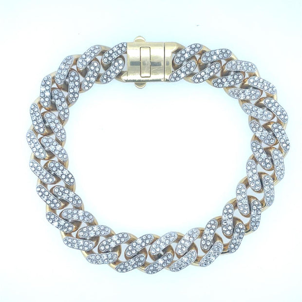 Estate 14l Yellow Gold Miami Cuban Link Bracelet