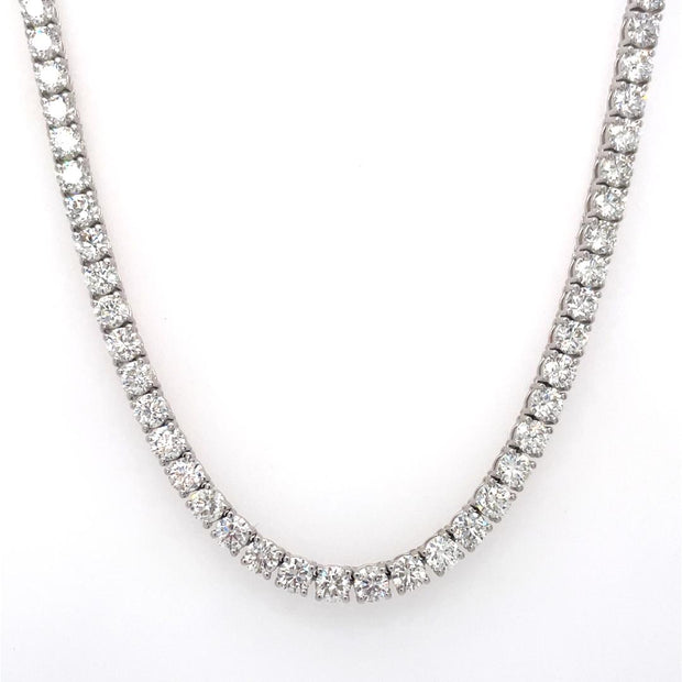 14k White Gold Diamond Tennis Necklace