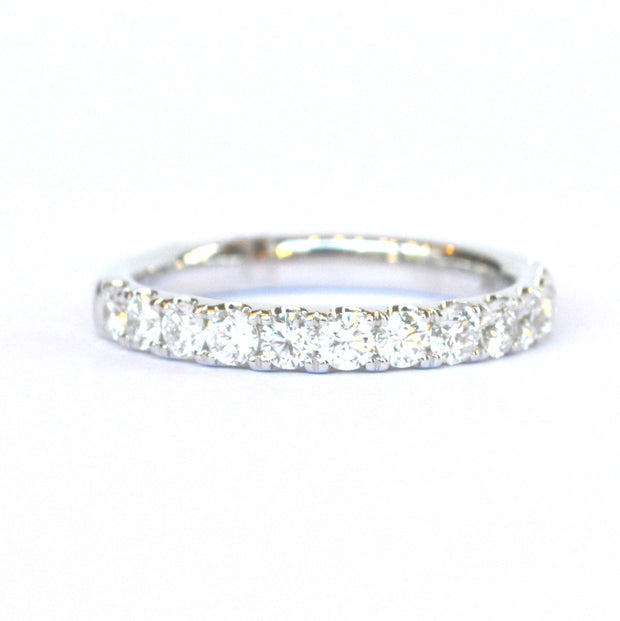 14K White Gold Diamond Wedding Band