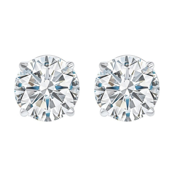 14K White Gold LAB GROWN Diamond Earrings