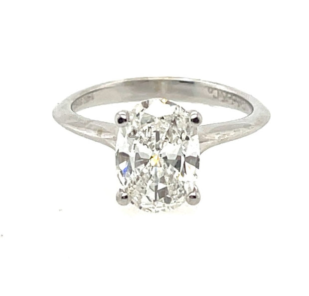 14K White Gold Gabrile & co. Diamond Solitaire Engagement Ring