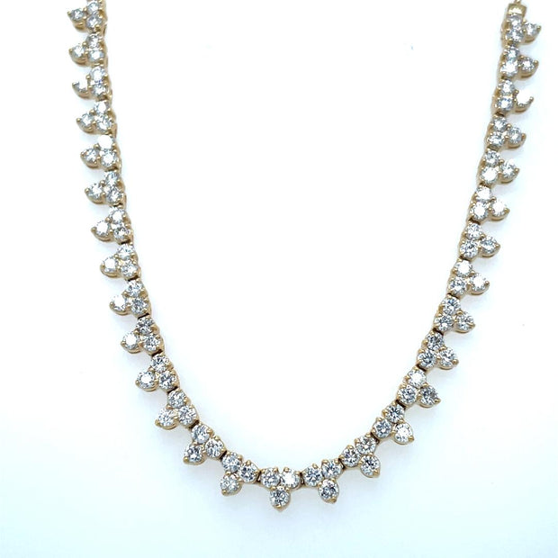 14k Yellow Gold Diamond Necklace