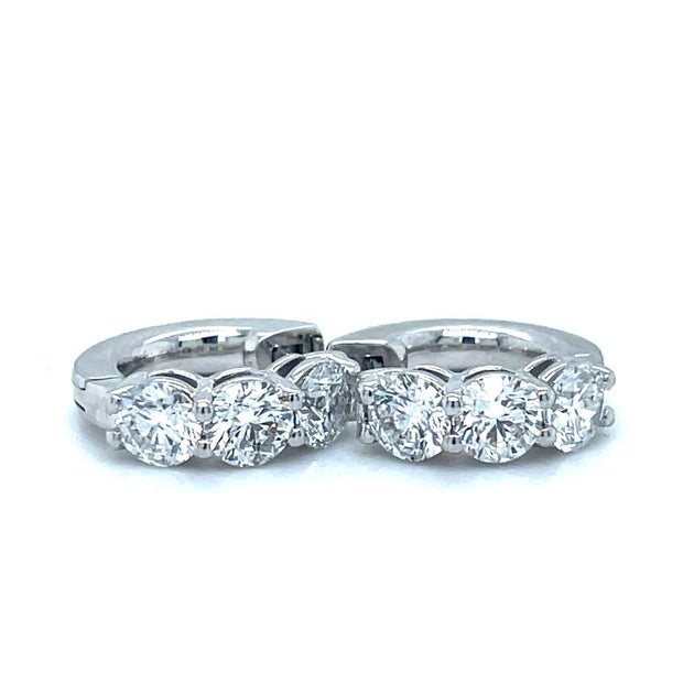 14k White Gold Diamond Earrings