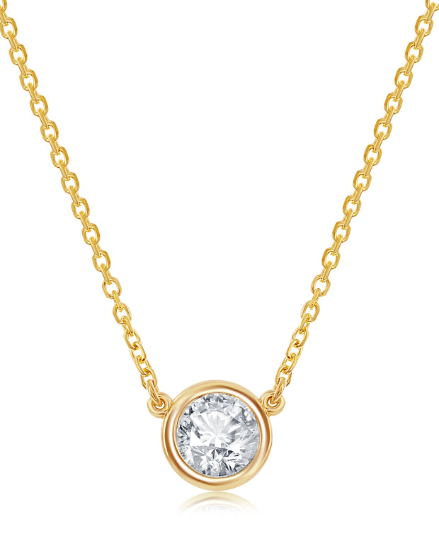 14k Yellow Gold Diamond Necklace