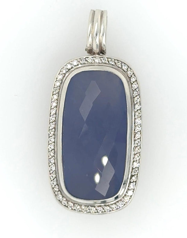 David Yurman Estate Sterling SIlver Chalcedony Pendant