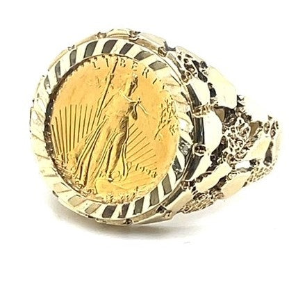 Estate 14k Coin Ring