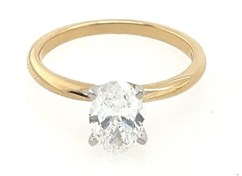 Private Label 14K Yellow Gold Lab Grown Diamond Solitare Ring