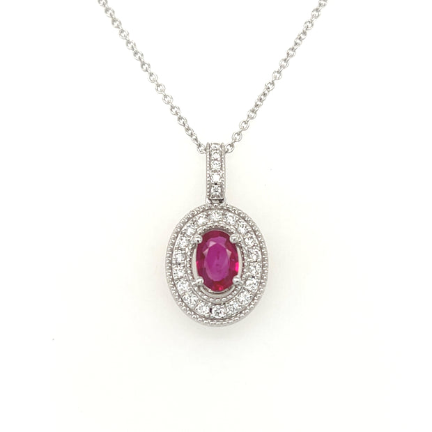 Ruby and Diamond Pendant