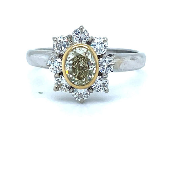 Estate Natural Fancy Yellow Diamond Ring