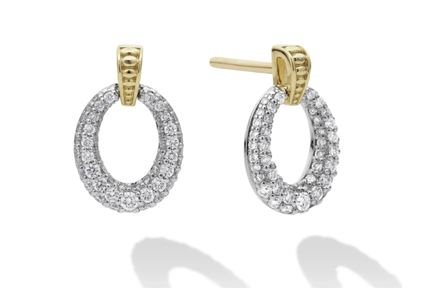 LAGOS 18K Gold Oval Drop Diamond Earring