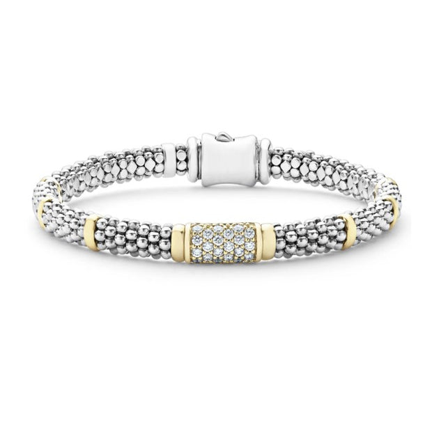 LAGOS Signature Caviar Diamond Station Bracelet