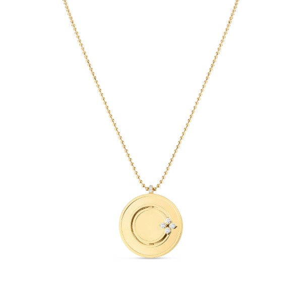 Roberto Coin 18K Yellow Gold Love In Verona Diamond Necklace